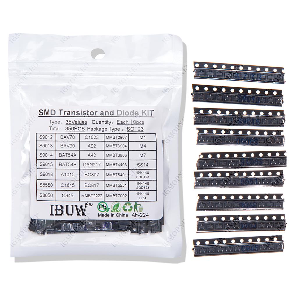 Mosfet Transistor Set - 35values*10PCS=350PCS SMD SMT Transistor and Diode