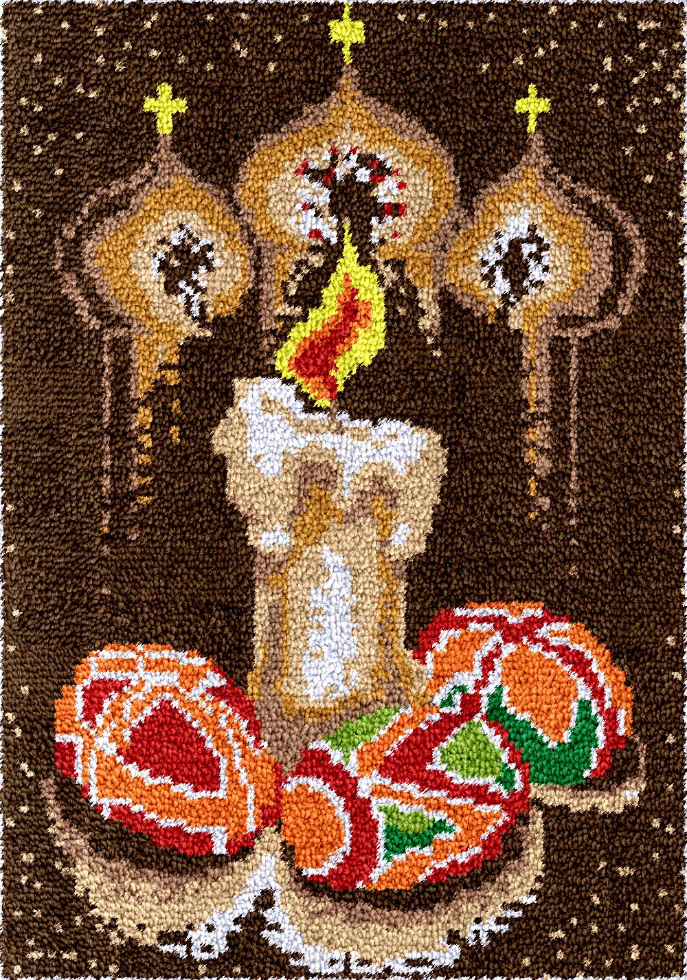 Diy Electronics Art - Candle Smyrna latch hook kits clearance