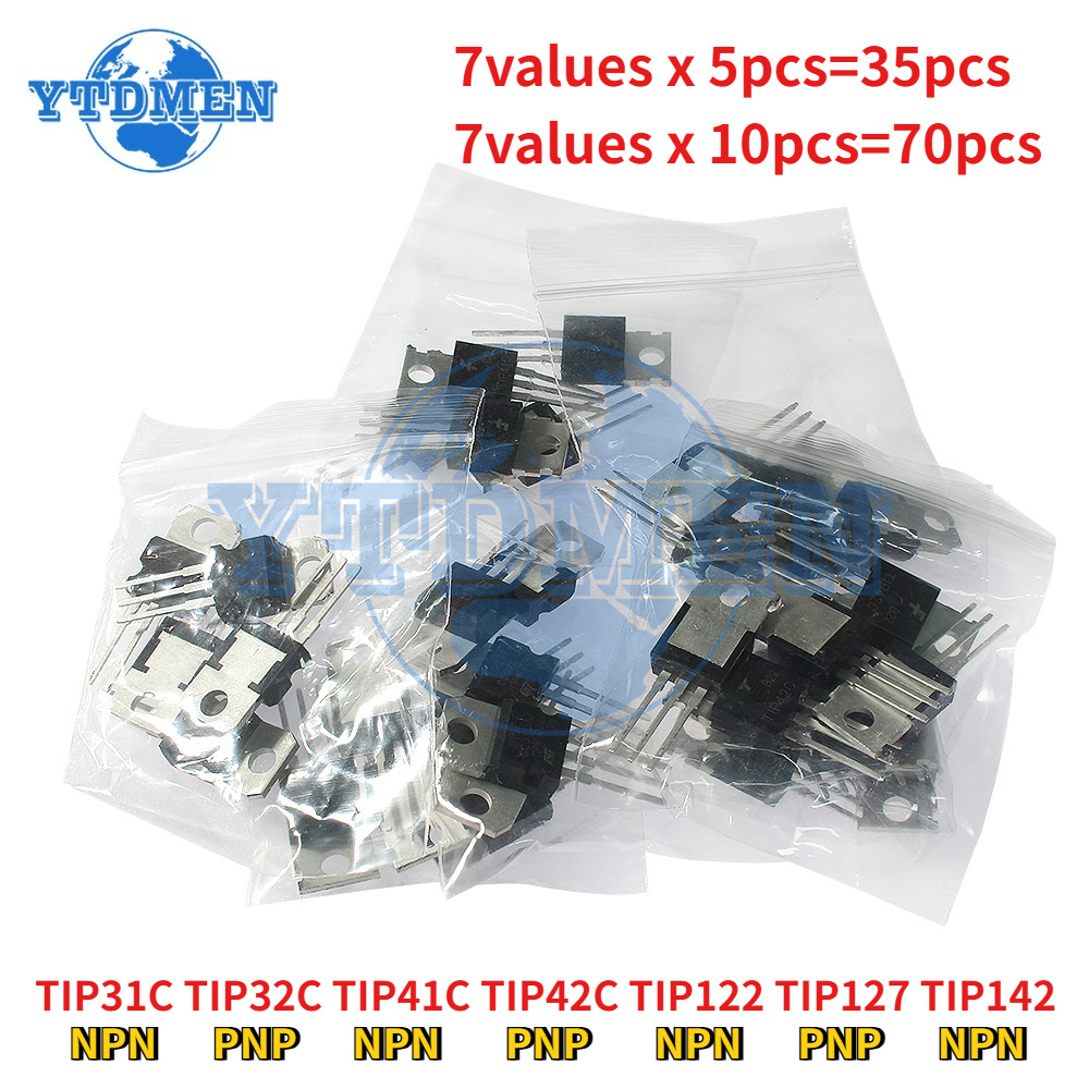 Mosfet Transistor Set - 35/70pcs 7values Transistor Kit TIP31C TIP32C
