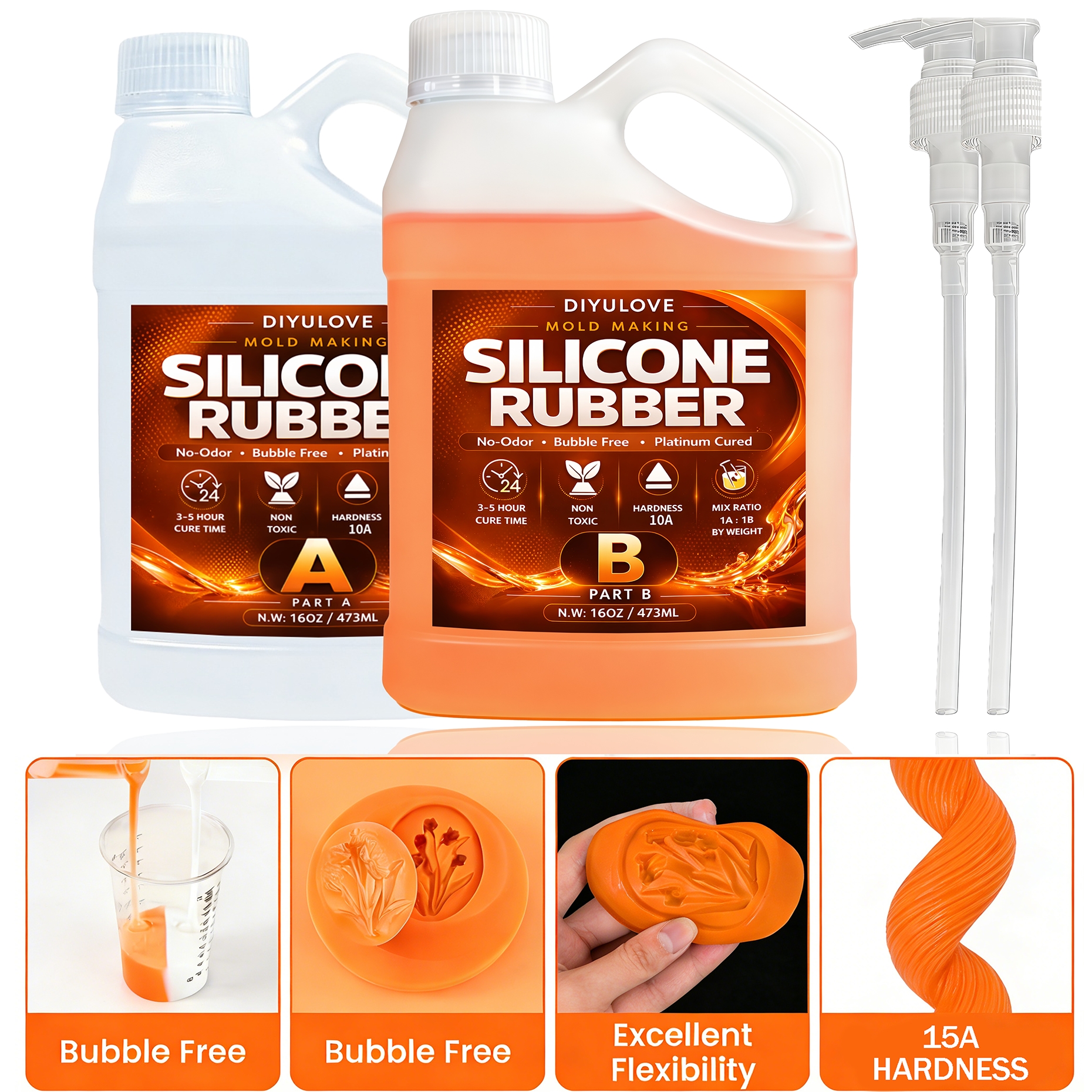 Diy Electronics Components - Liquid Silicone Rubber Kit,High-Performance Fast Cure