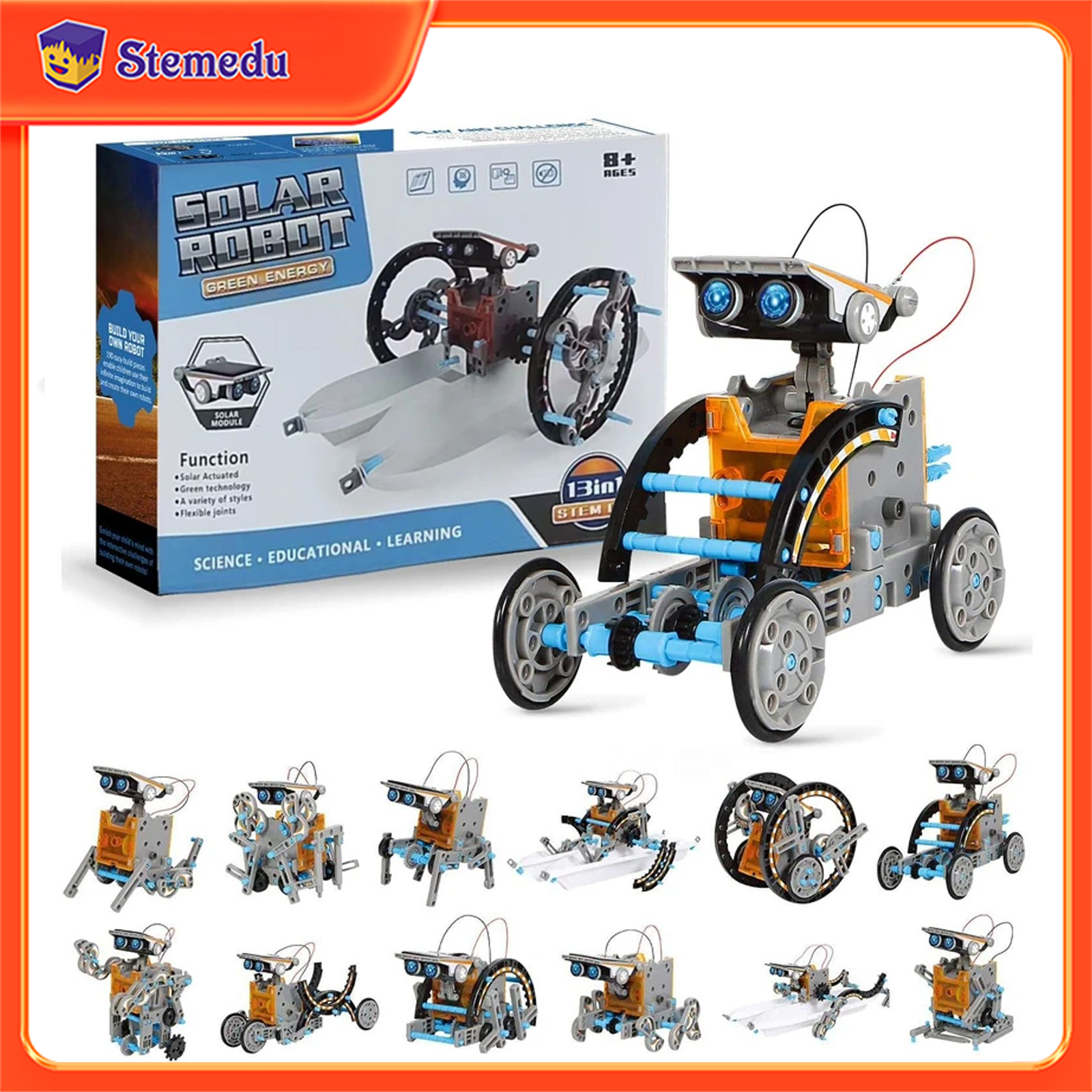 Diy Electronics Components - 13 in 1 Solar Powered Robot