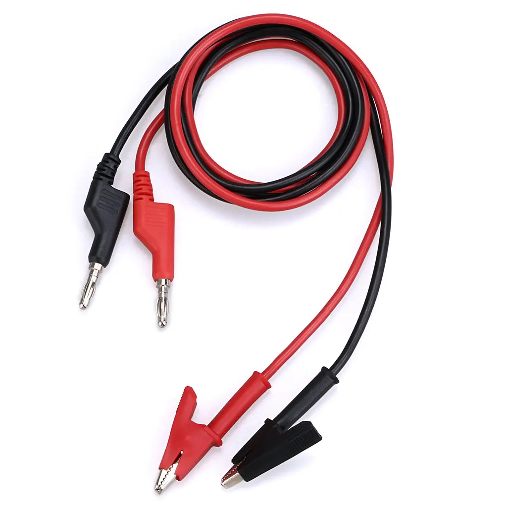 2Pcs 1M Double End Test Lead W - مراجعة Crocodile Clip Set وسعره