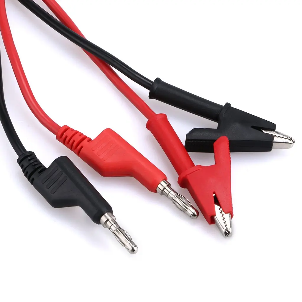 2Pcs 1M Double End Test Lead W - مراجعة Crocodile Clip Set وسعره