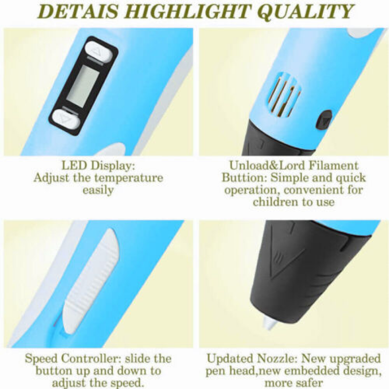 Magic bid Electronic 3D Pen 3d - مراجعة Diy Electronics Filament وسعره