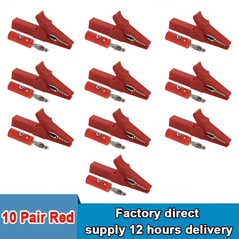 Insulated Alligator Clip with  - مراجعة Crocodile Clip Set وسعره