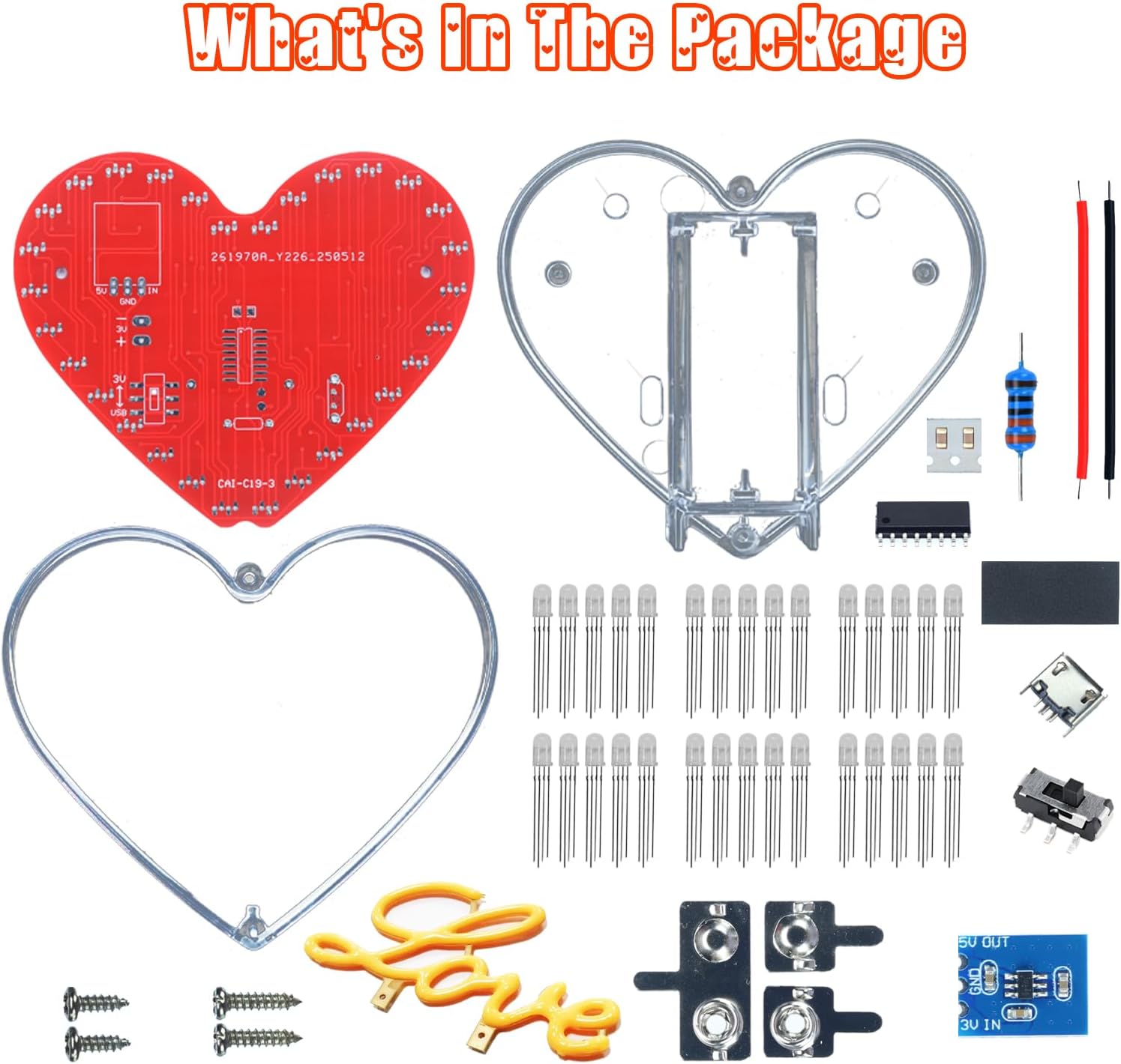 Heart Shaped LED Soldering Kit - مراجعة Diy Electronics Filament وسعره