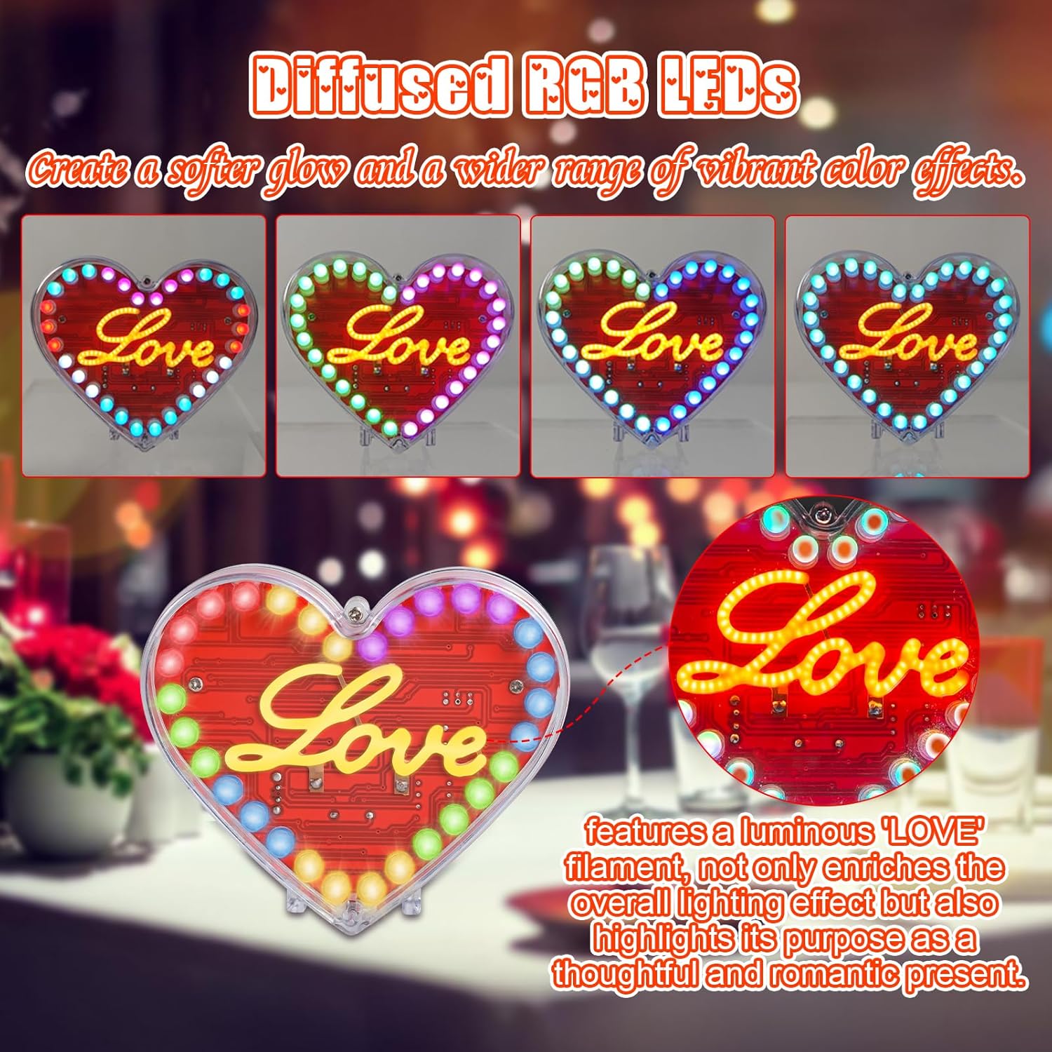 Heart Shaped LED Soldering Kit - مراجعة Diy Electronics Filament وسعره