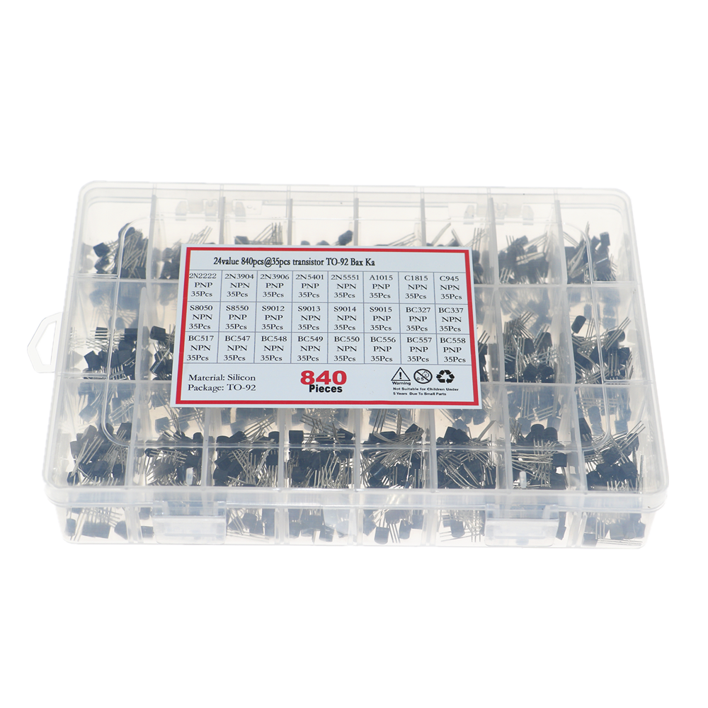 840pcs/Box 24Values TO-92 Tran - مراجعة Mosfet Transistor Set وسعره