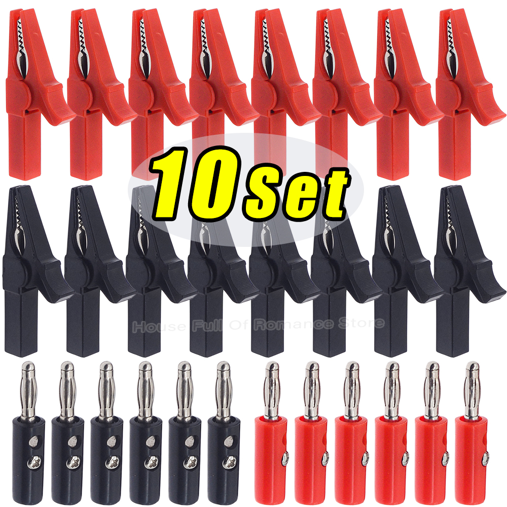 Alligator Clip with Banana Plu - مراجعة Crocodile Clip Set وسعره