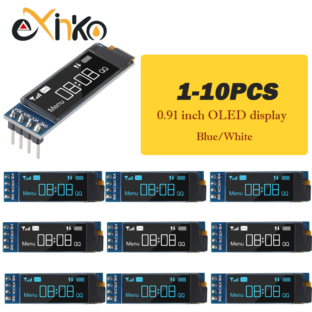 1-10pcs 0.91 inch OLED display - مراجعة I2C Lcd Display وسعره