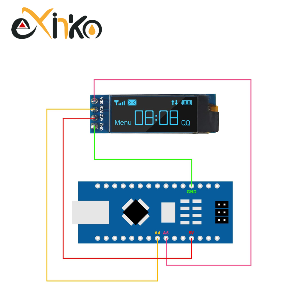 1-10pcs 0.91 inch OLED display - مراجعة I2C Lcd Display وسعره