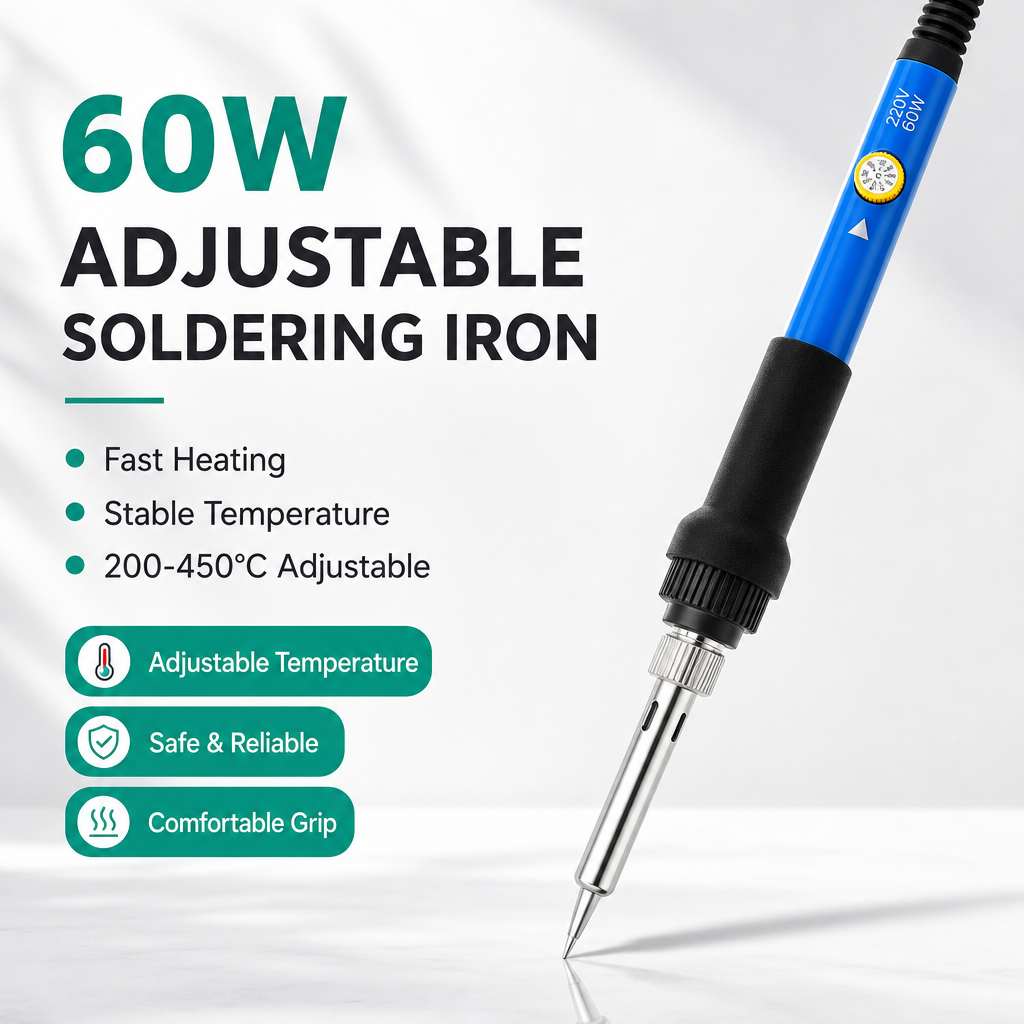 60W Adjustable Temp Soldering  - مراجعة Diy Electronics Flux وسعره