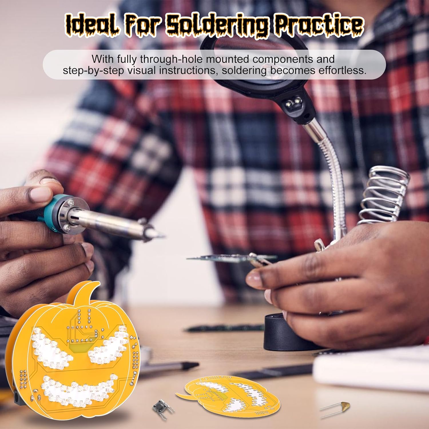 Halloween DIY Soldering Kit Pu - مراجعة Diy Electronics Desk وسعره