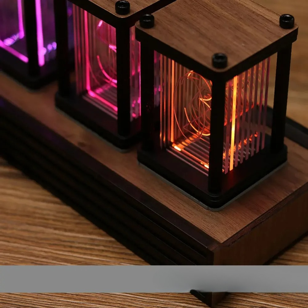 RGB Nixie Tube Clock DIY Table - مراجعة Diy Electronics Desk وسعره