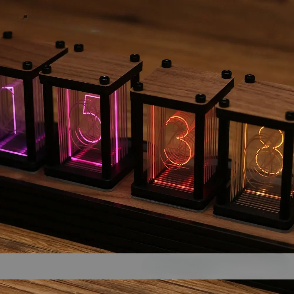 RGB Nixie Tube Clock DIY Table - مراجعة Diy Electronics Desk وسعره