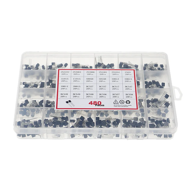 480Pcs 24Types NPN PNP Transis - مراجعة Mosfet Transistor Set وسعره