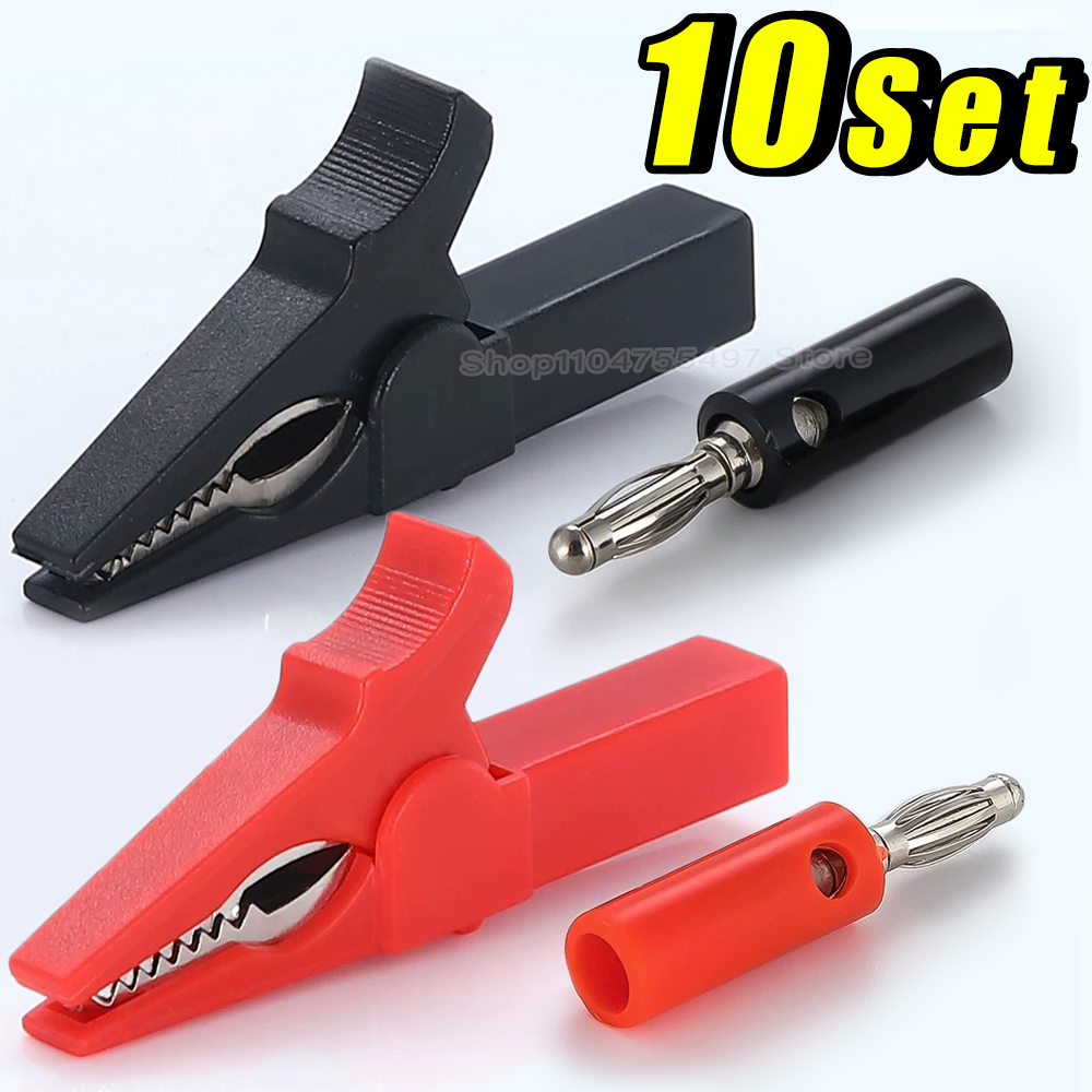 Alligator Clip with Banana Plu - مراجعة Crocodile Clip Set وسعره