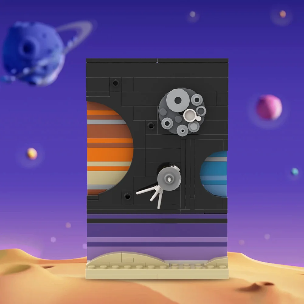 MOC Space Story Postcard Model - مراجعة Diy Electronics Art وسعره