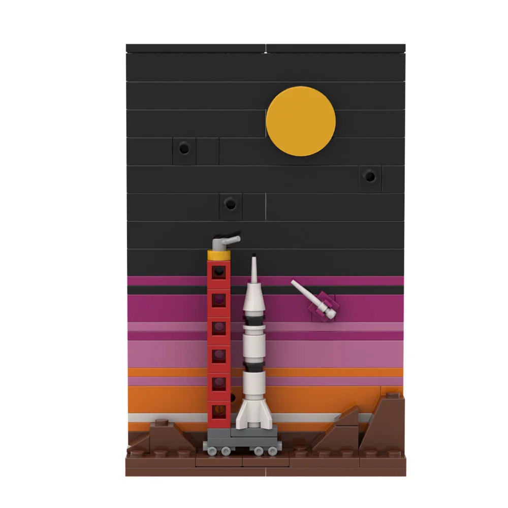 MOC Space Story Postcard Model - مراجعة Diy Electronics Art وسعره