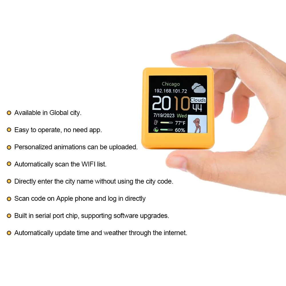 MINI Smart Clock WIFI clock We - مراجعة Diy Electronics Desk وسعره