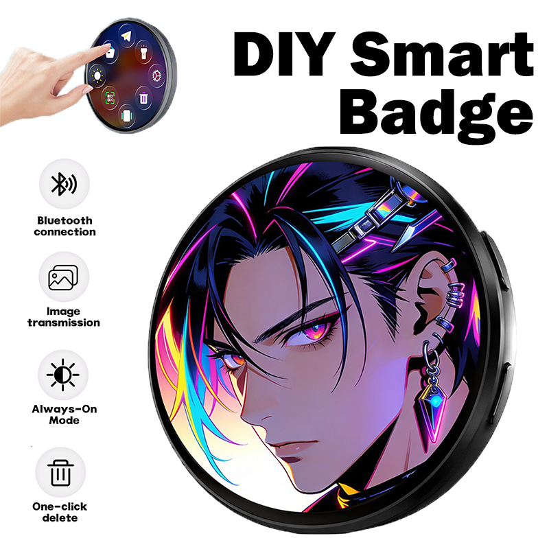 1/2PCS DIY Smart Badge with HD - مراجعة Diy Electronics Videos وسعره