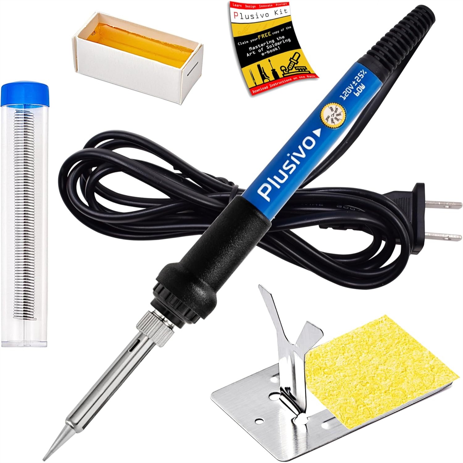 60W Soldering Iron Kit With Ad - مراجعة Diy Electronics Flux وسعره