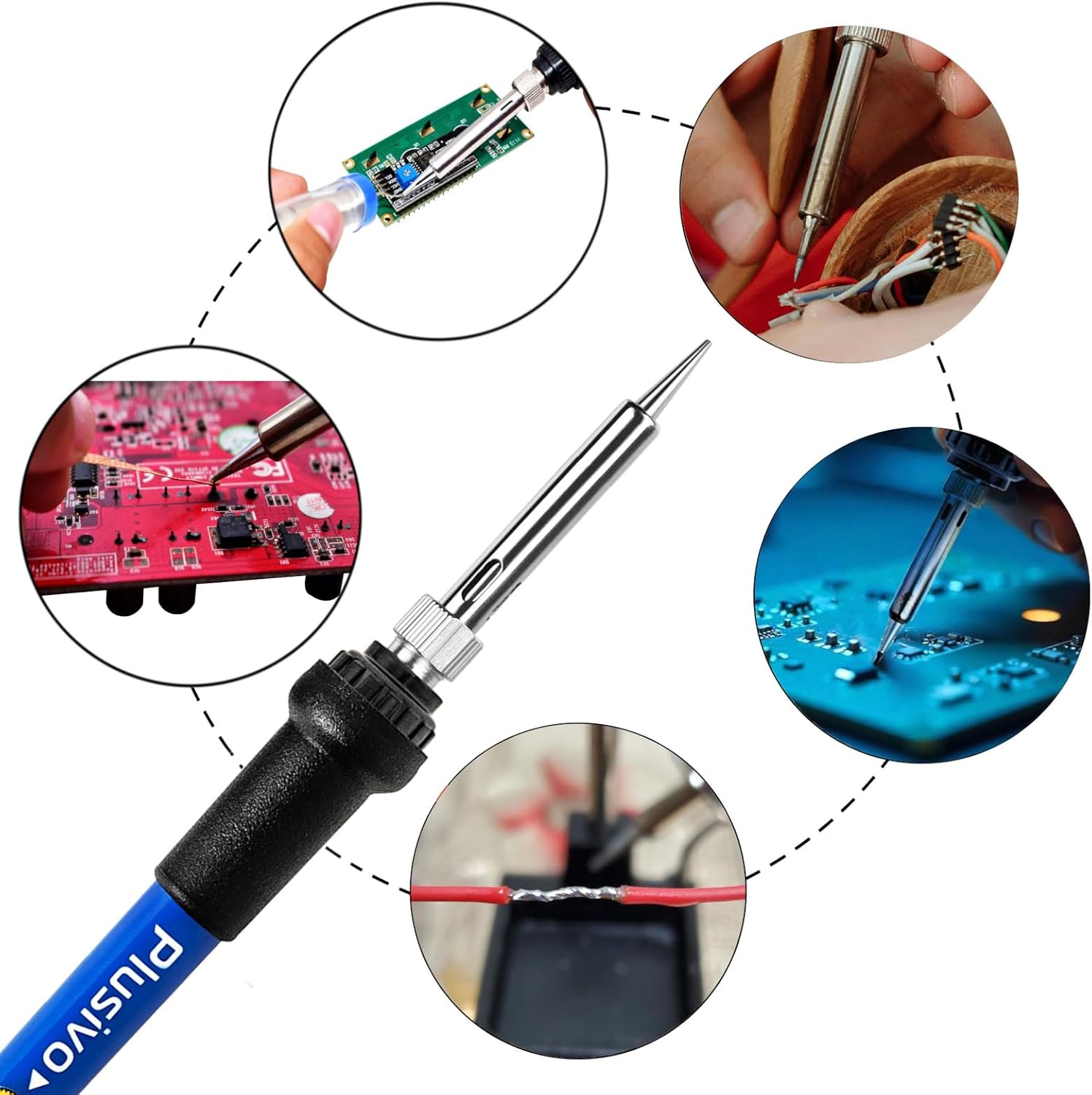 60W Soldering Iron Kit With Ad - مراجعة Diy Electronics Flux وسعره