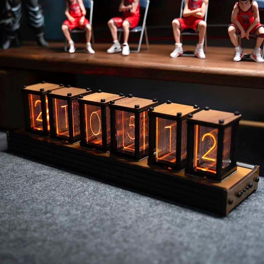 Luxury Nixie Glow Tube Clock W - مراجعة Diy Electronics Desk وسعره