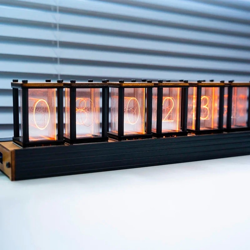 Luxury Nixie Glow Tube Clock W - مراجعة Diy Electronics Desk وسعره
