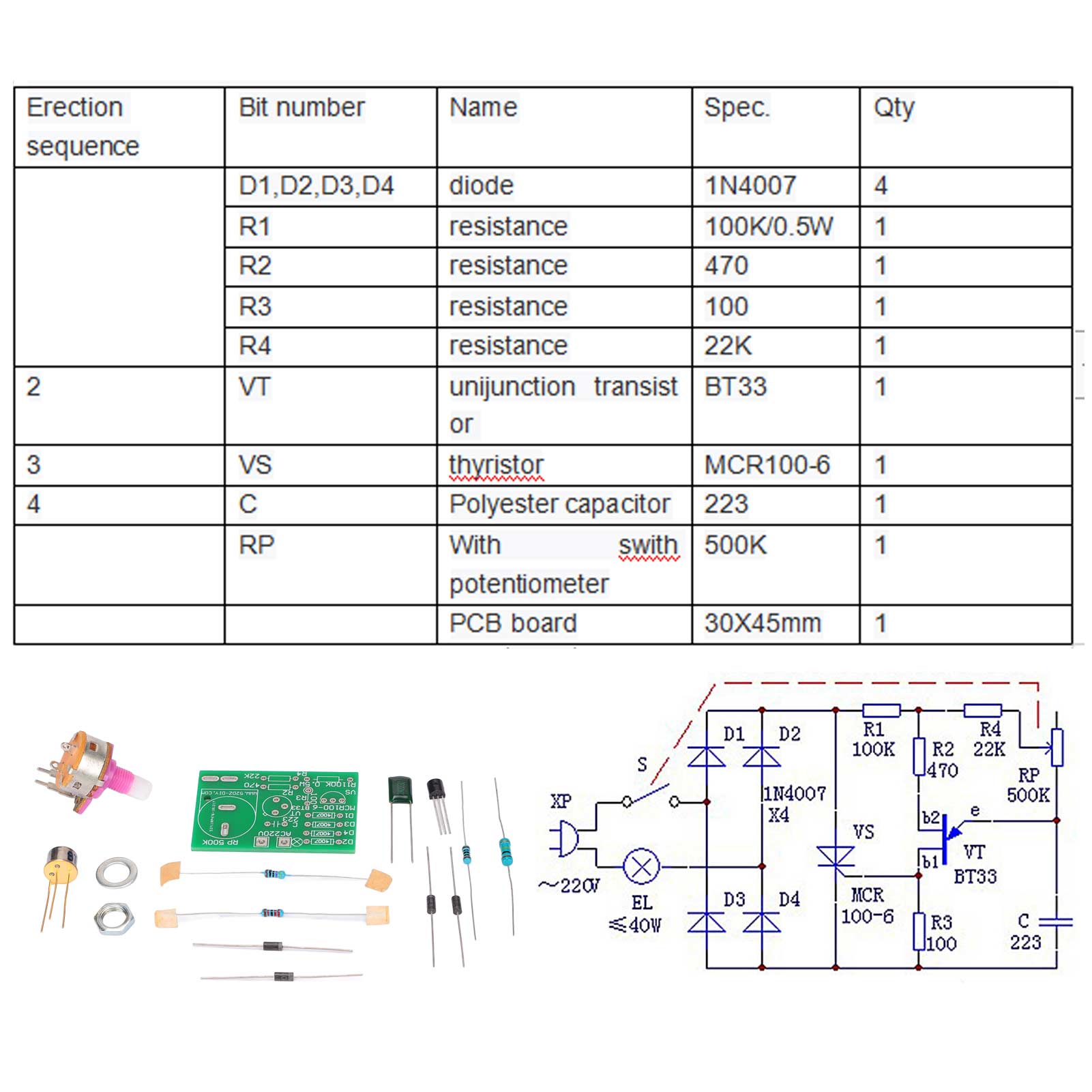 Dimmable Circuit Module Kit Tr - مراجعة Diy Electronics Desk وسعره