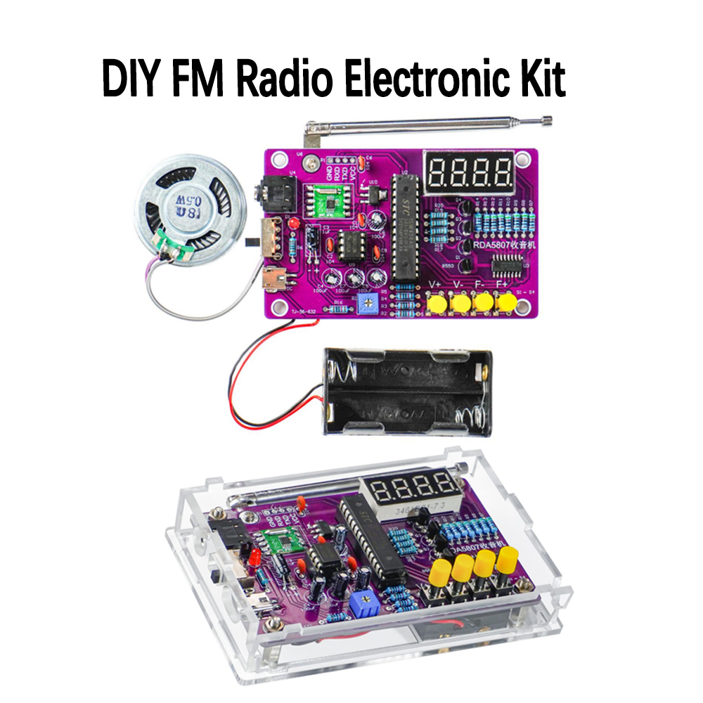 DIY FM Radio Electronic Kit 87 - مراجعة Diy Electronics Components وسعره