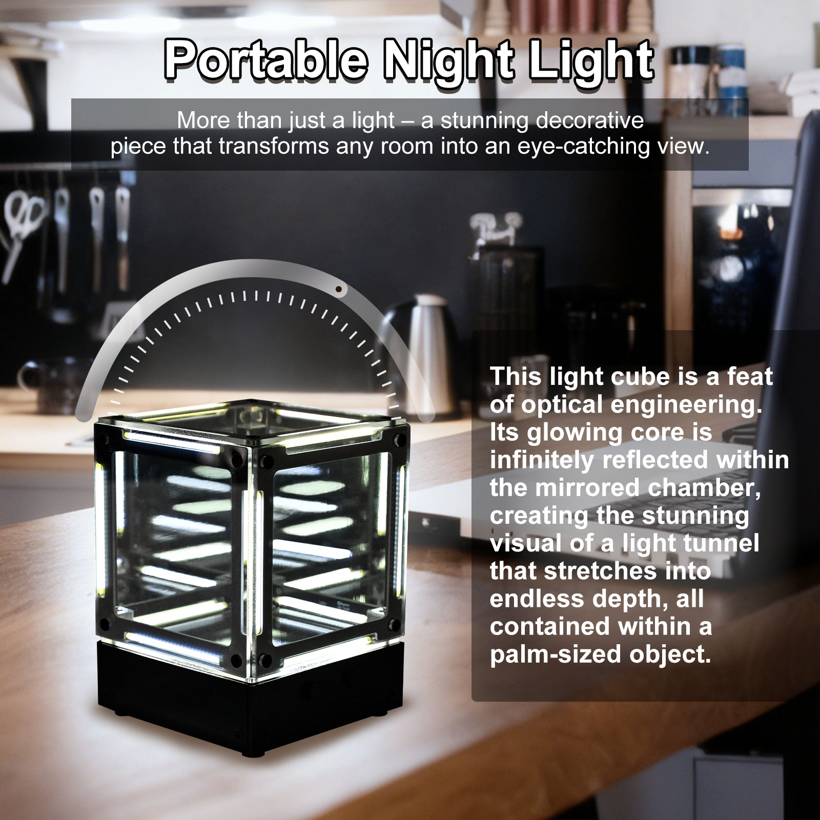 DIY LED Filament Cube Light So - مراجعة Diy Electronics Desk وسعره