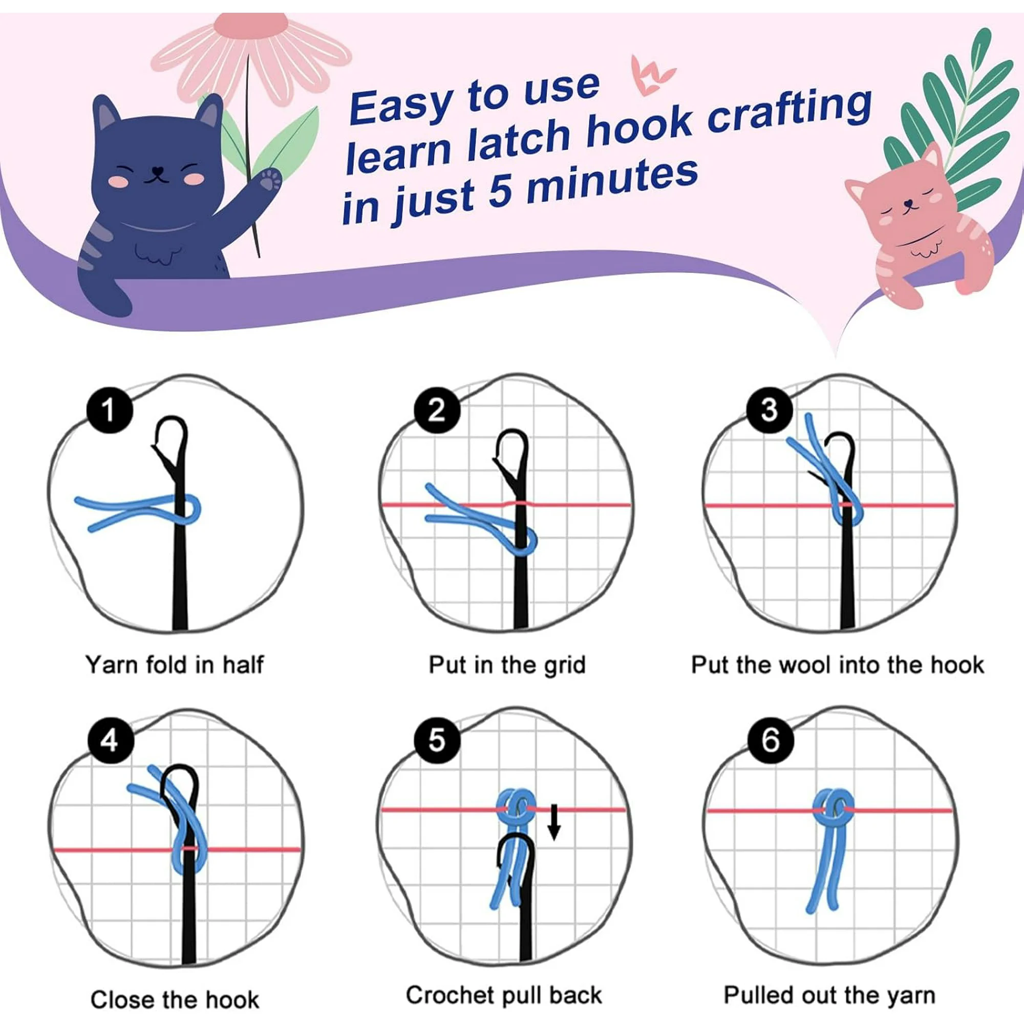 Animals Latch Hook Kits pillow - مراجعة Diy Electronics Art وسعره