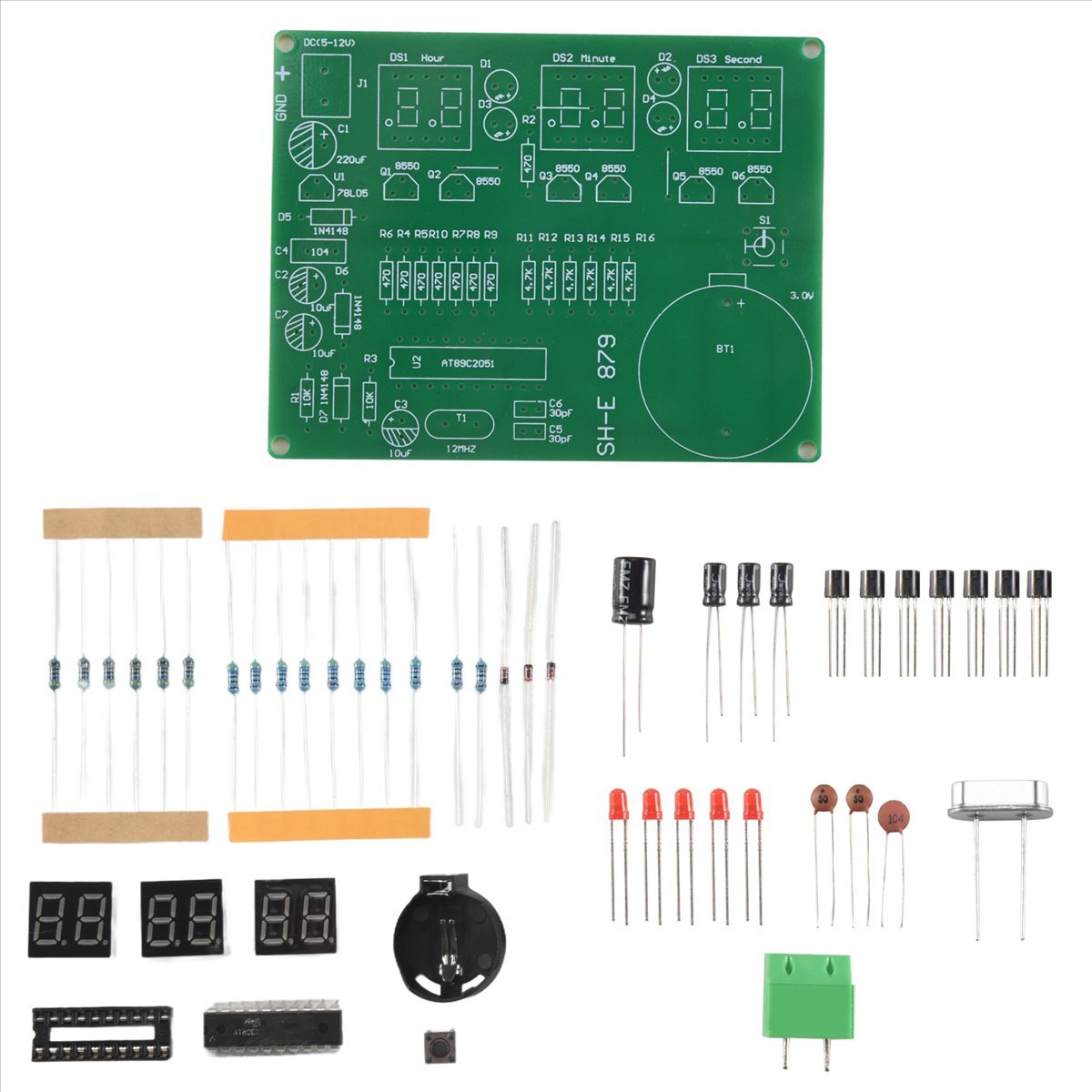 A003 AT89C2051 6 Digital LED D - مراجعة Diy Electronics Flux وسعره