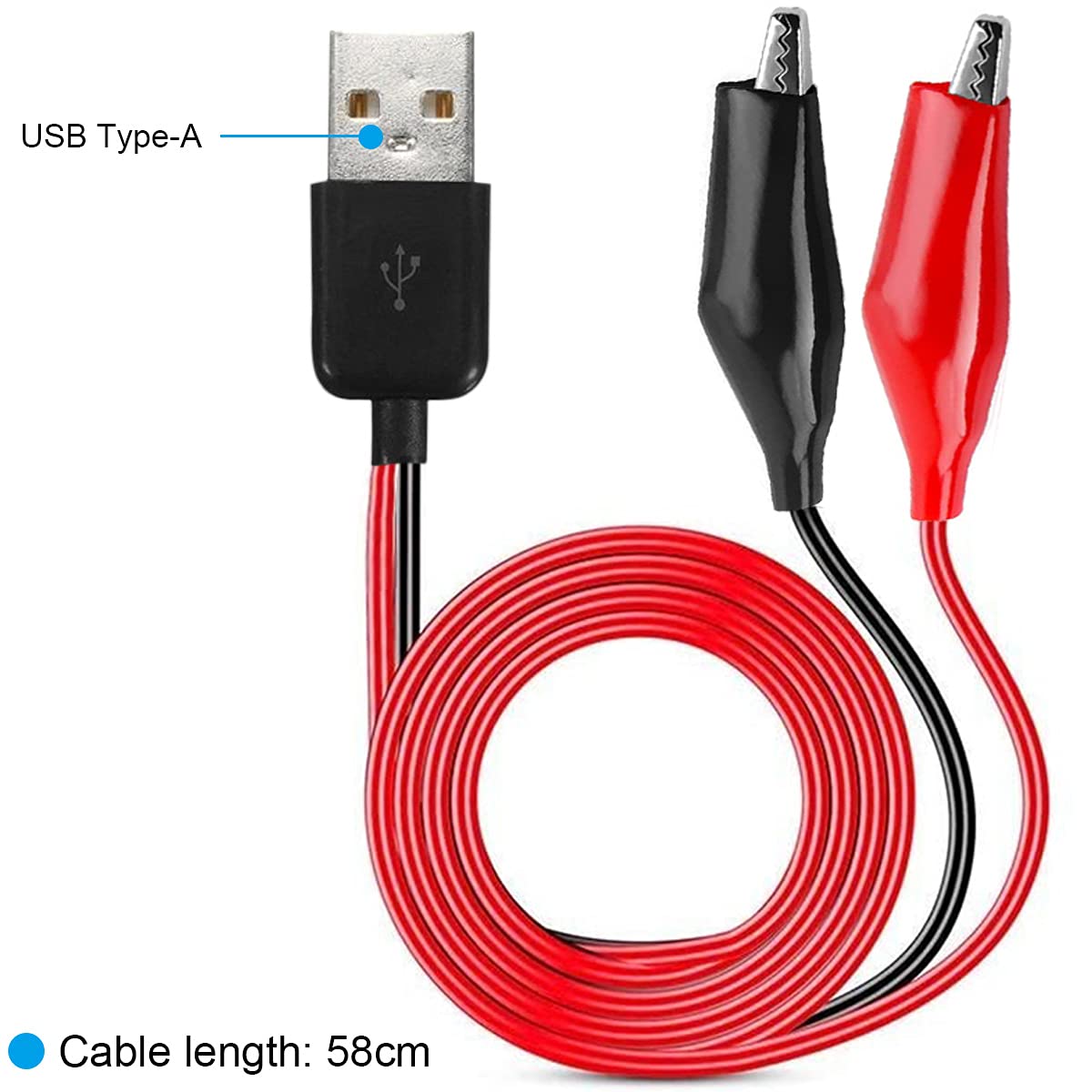 Alligator Clip to USB, Crocodi - مراجعة Crocodile Clip Set وسعره
