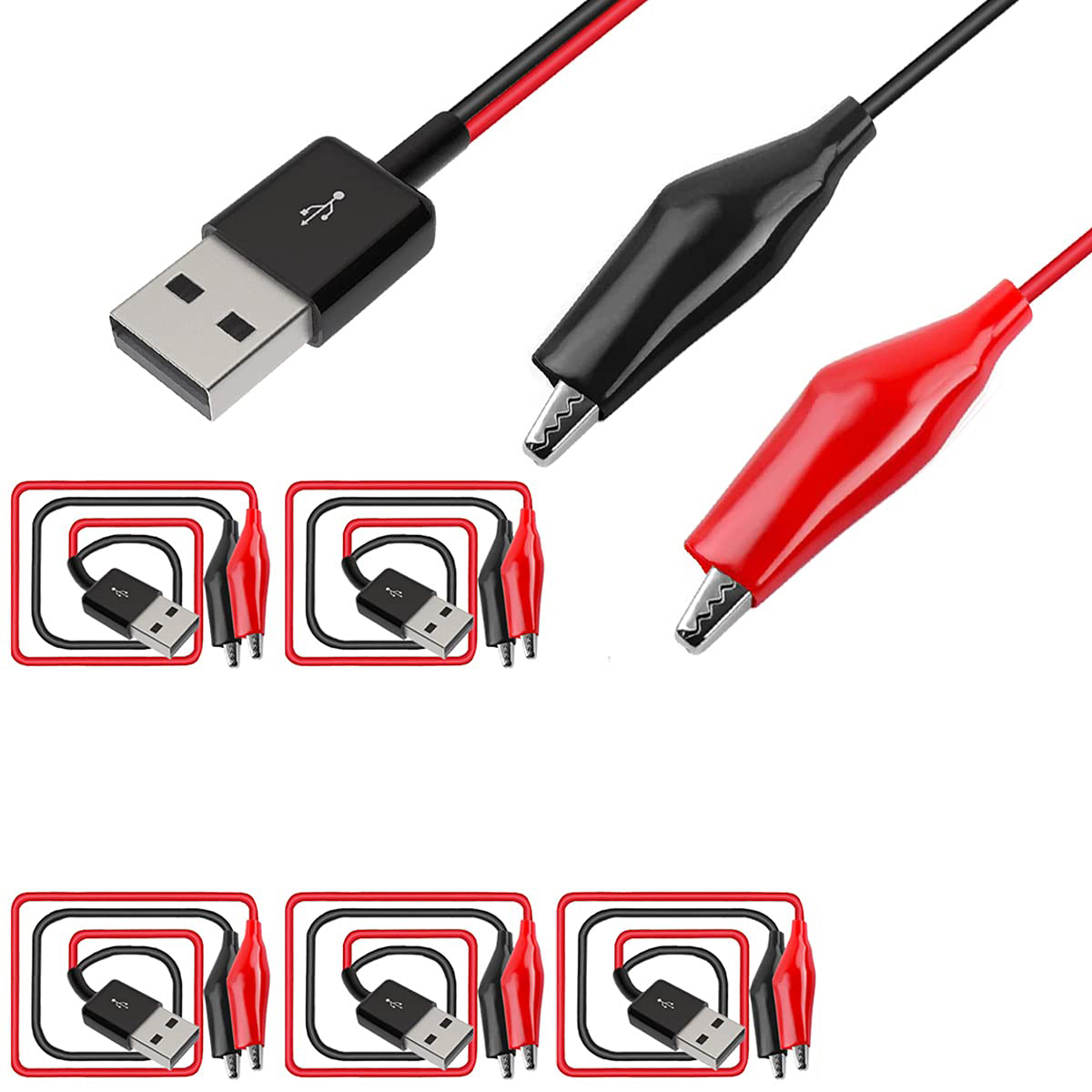 Alligator Clip to USB, Crocodi - مراجعة Crocodile Clip Set وسعره