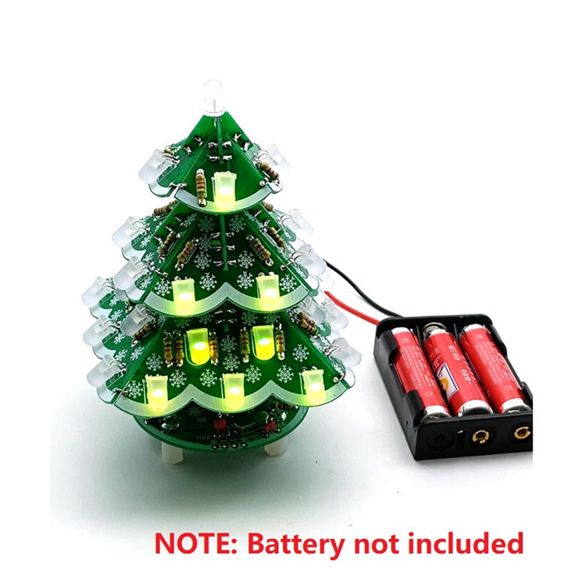 Newest! 3D Stereo Christmas Tr - مراجعة Diy Electronics Circuits وسعره