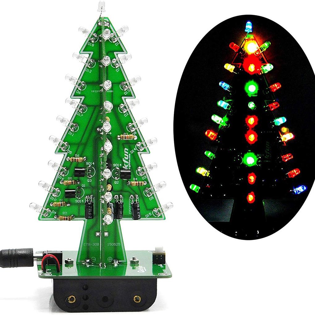 DIY Christmas Tree LED Flash K - مراجعة Diy Electronics Tool Kit وسعره