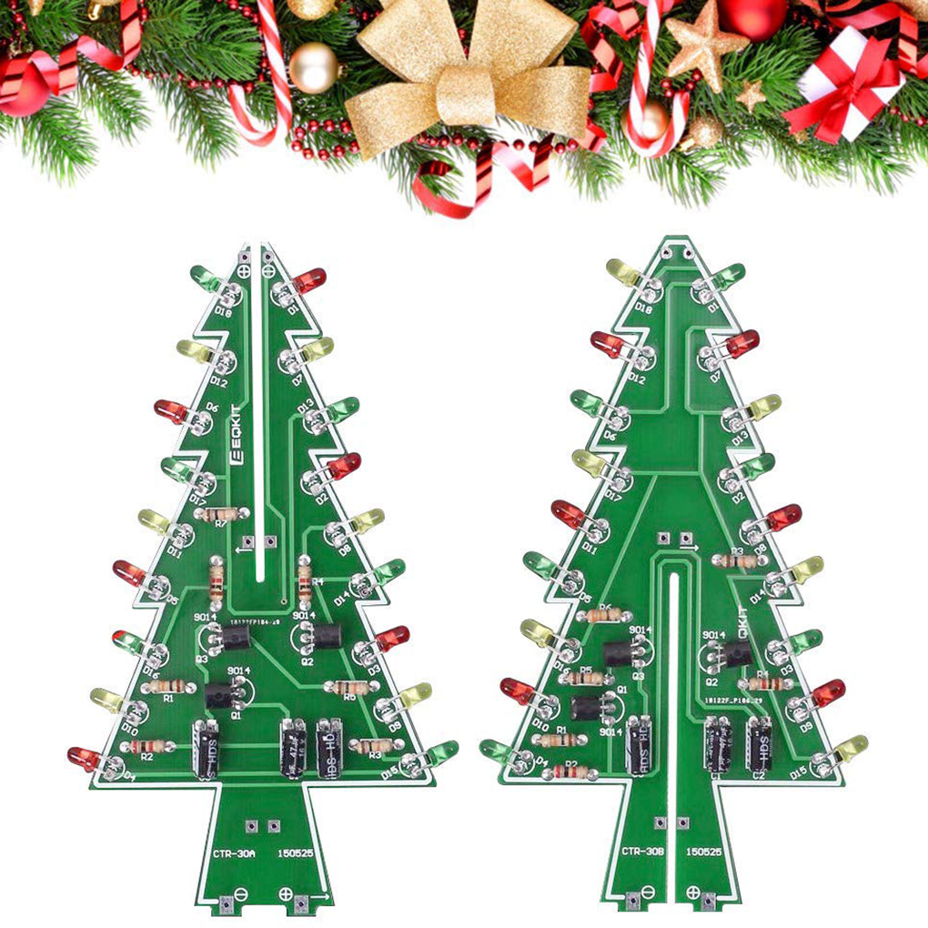 DIY Christmas Tree LED Flash K - مراجعة Diy Electronics Tool Kit وسعره