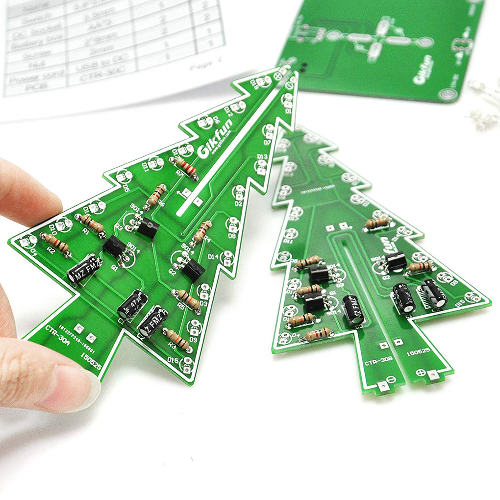 DIY Christmas Tree LED Flash K - مراجعة Diy Electronics Tool Kit وسعره