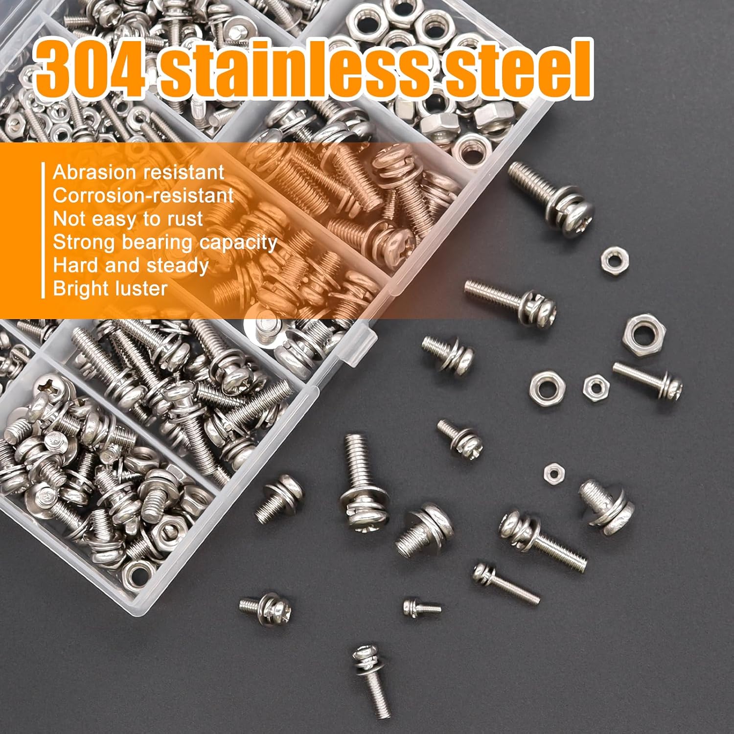 500Pcs Nut and Bolt Assortment - مراجعة Diy Motorcycle Electronics وسعره