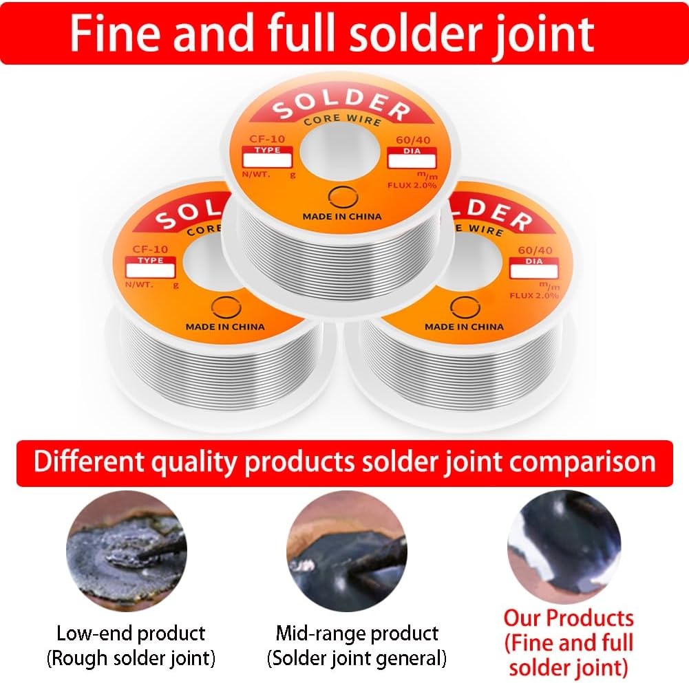 Tin Solder Wire Rosin Core 2%  - مراجعة Diy Electronics Flux وسعره