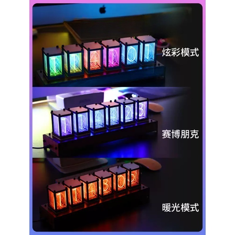 DIY Electronic Tube Clock LED  - مراجعة Diy Electronics Desk وسعره