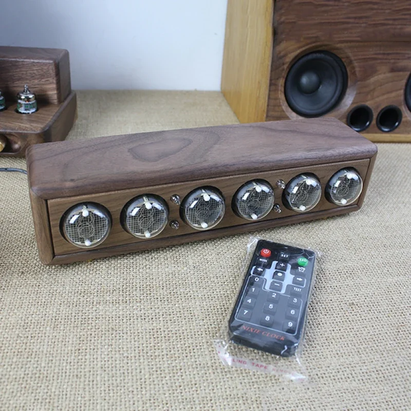 Luxury Wood Nixie Tube Clock D - مراجعة Diy Electronics Desk وسعره
