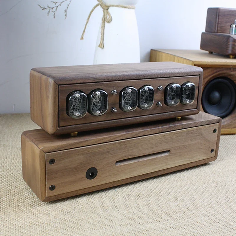 Luxury Wood Nixie Tube Clock D - مراجعة Diy Electronics Desk وسعره