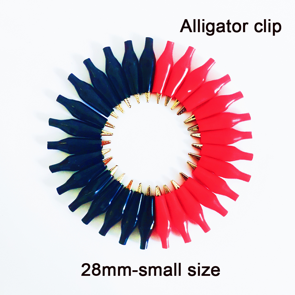 28mm Black and Red Crocodile C - مراجعة Crocodile Clip Set وسعره