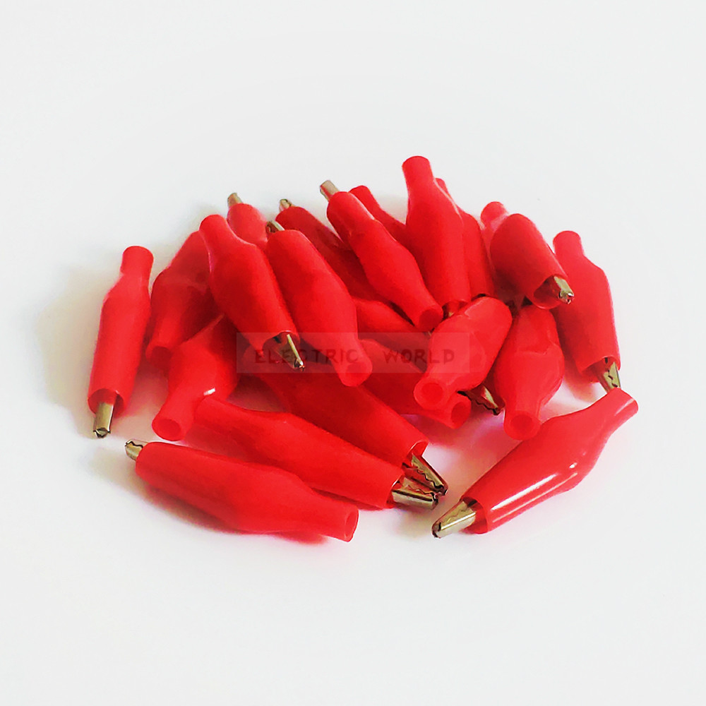 28mm Black and Red Crocodile C - مراجعة Crocodile Clip Set وسعره