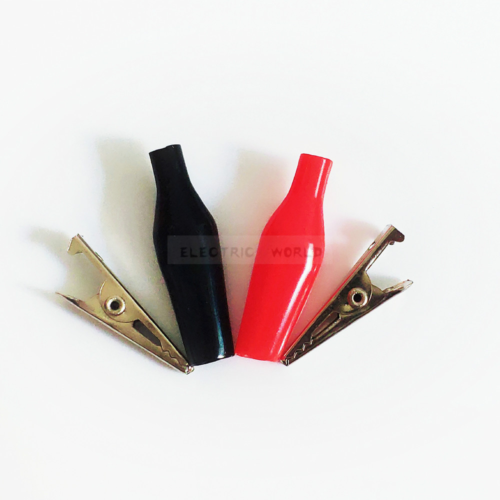 28mm Black and Red Crocodile C - مراجعة Crocodile Clip Set وسعره