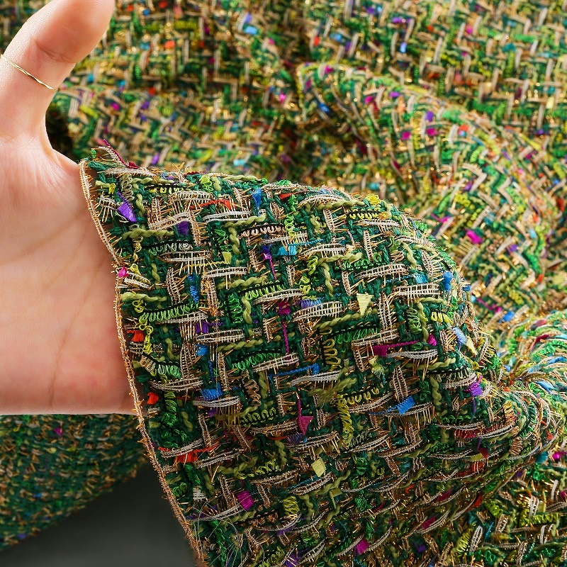 Tweed Fabric Plaid Stripes Wov - مراجعة Diy Electronics Components وسعره