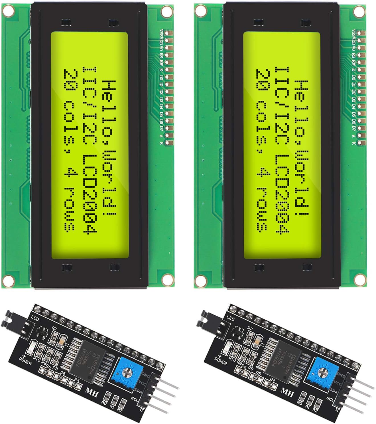 2PCS IIC I2C TWI Serial LCD 20 - مراجعة I2C Lcd Display وسعره
